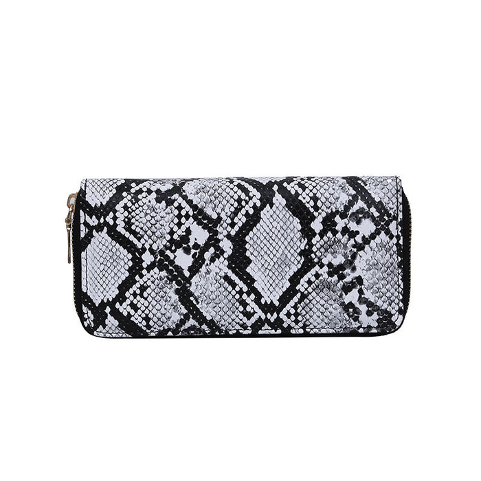 Snake print zipper clutch, FREE SHIPPING