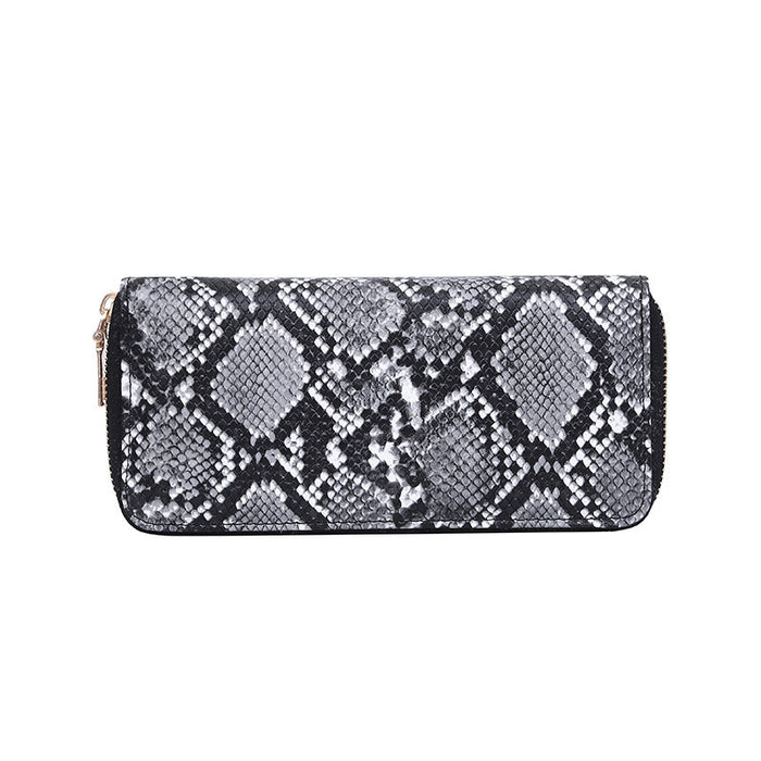 Snake print zipper clutch, FREE SHIPPING