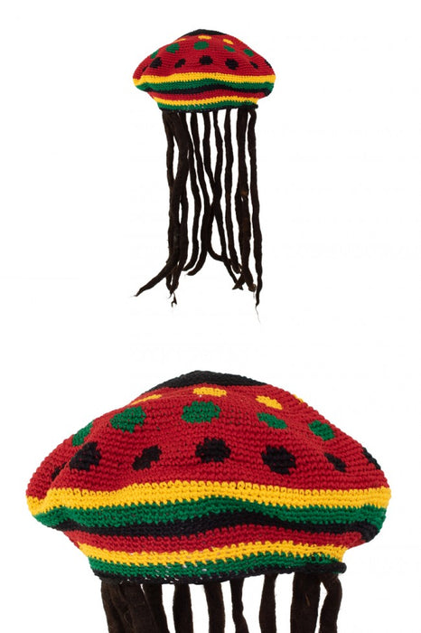 Bob Marley Baret met rastahaar