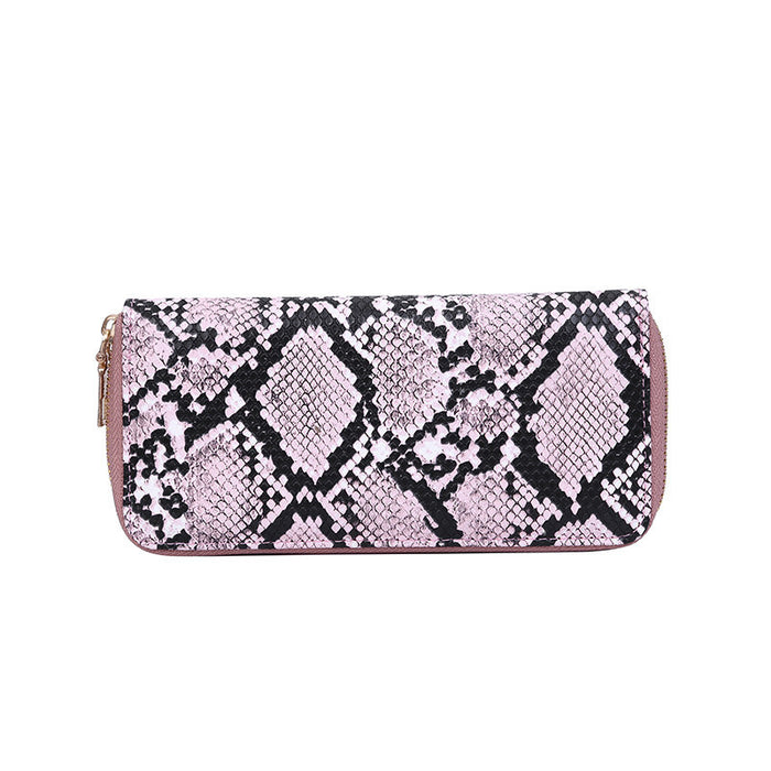 Snake print zipper clutch, FREE SHIPPING