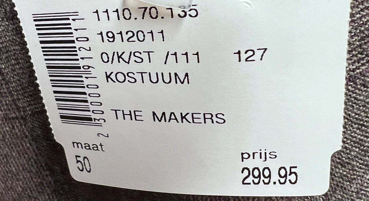 Grijs Geblokt Kostuum van The Makers, NIEUW in de UITVERKOOP