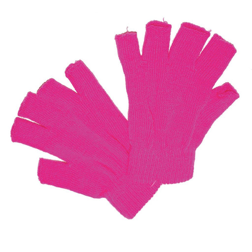 Handschoenen zonder vingers fuchsia - Scattando Verkleedhuis