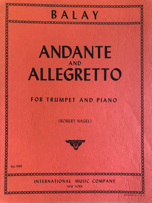 Andante and Allegretto, Trumpet and Piano, Nagel - Scattando Verkleedhuis