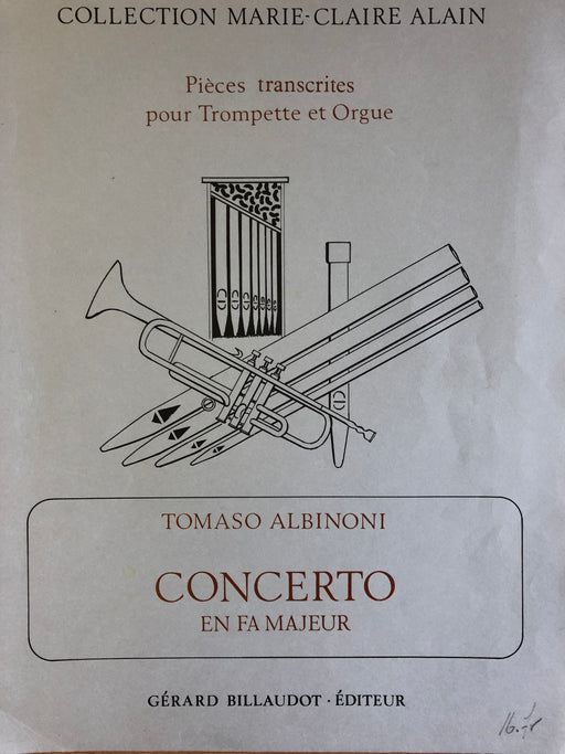 Concerto in Fa Majeur, Tomaso Albinoni, voor trompet en orgel - Scattando Verkleedhuis