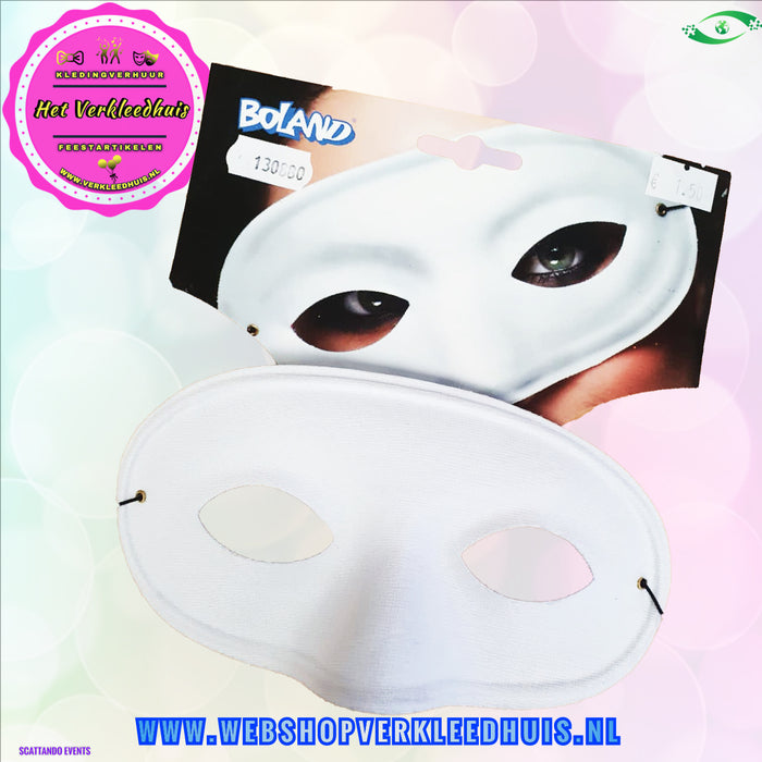 Oogmasker wit met neus