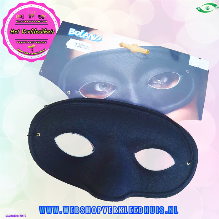 Oogmasker zwart met neus