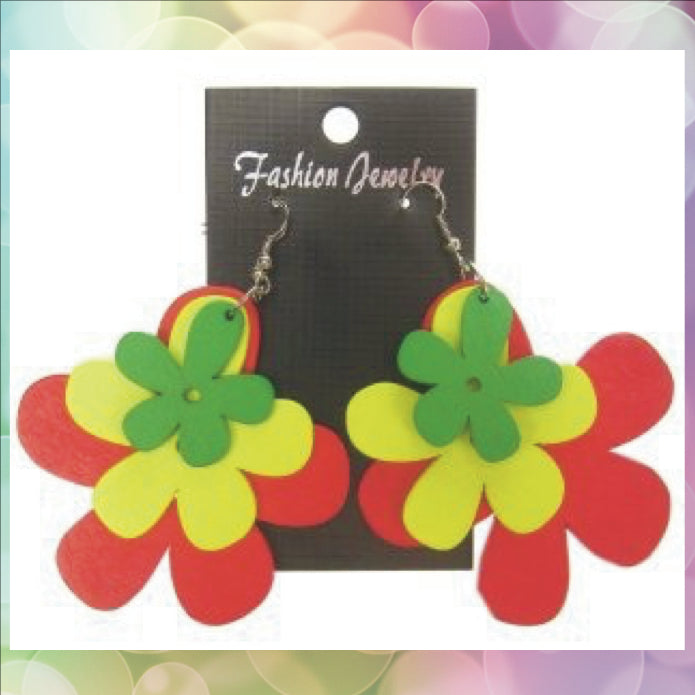 Oorbellen Flower Power Carnaval - Scattando Webshop