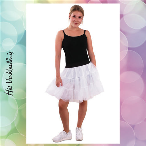 Petticoat wit 3-laags one-size - Scattando Verkleedhuis