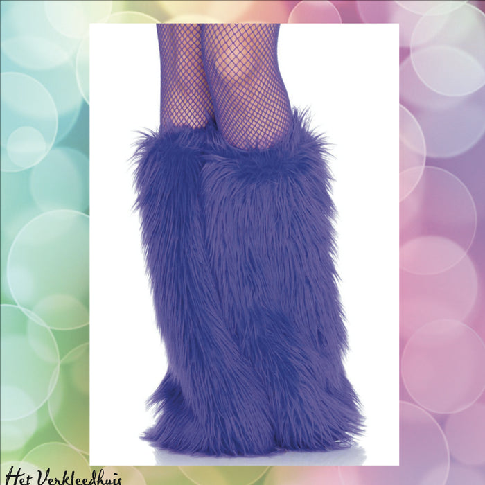 Beenwarmers Furry Leg Warmers Paars - Scattando Verkleedhuis