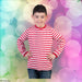 Dorus T-shirt Kids Rood/Wit Lange Mouw - Scattando Verkleedhuis