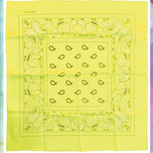 Zakdoek Bandana Fluor Geel - Scattando Webshop