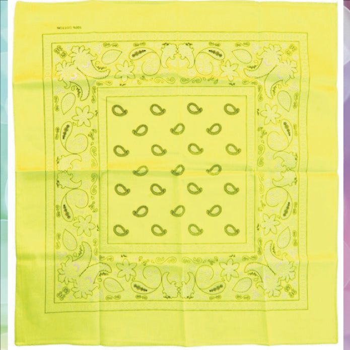 Zakdoek Bandana Fluor Geel - Scattando Webshop