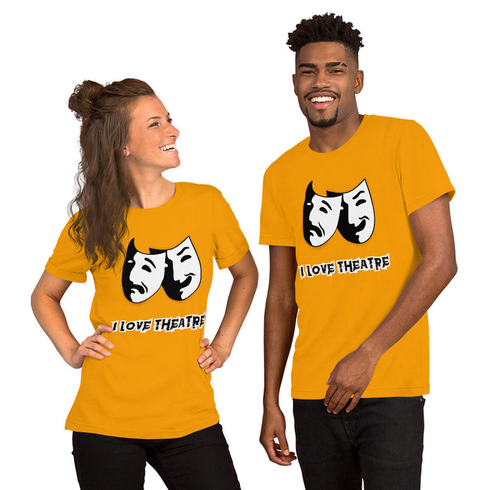 Unisex T-Shirt I Love Theatre - Scattando Verkleedhuis