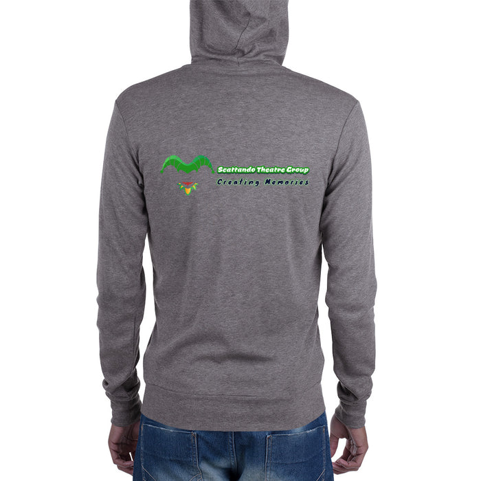 Scattando Theatre Group Unisex zip hoodie - Scattando Verkleedhuis