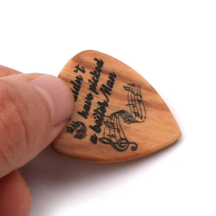 Houten plectrum houder incl. 2 plectrums, gratis verzending - Scattando Verkleedhuis