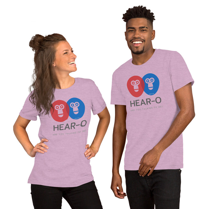 Hear-o Short-Sleeve Unisex T-Shirt, GRATIS VERZENDING