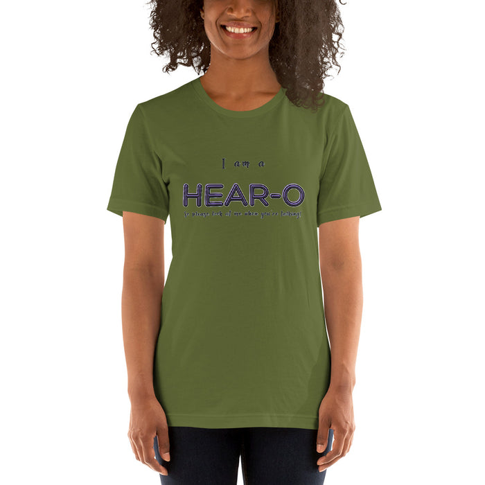 I am a Hear-O Unisex T-Shirt, GRATIS VERZENDING FREE SHIPMENT